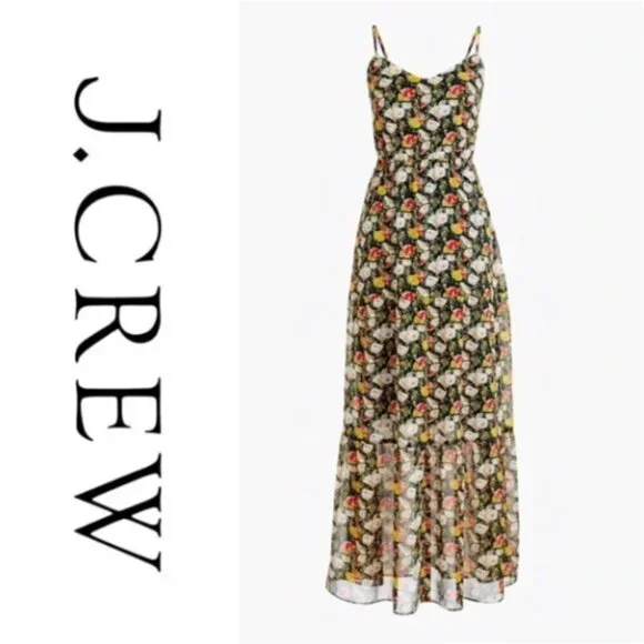 J. Crew Mercantile Sweet Pea Floral Sleeveless Tiered Maxi Dress Sundress Sz 14 - Picture 16 of 16